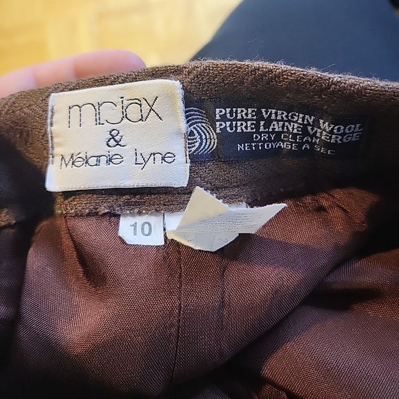 VTG Mr.Jax/Melanie Lyne 100% Wool Pants Woman Size 10 Canada Made - Picture 4 of 5